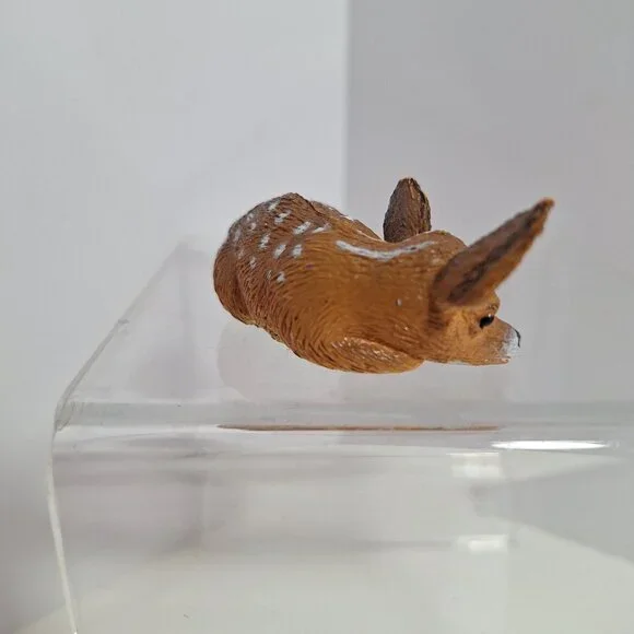 AAA White Tailed Deer Fawn 2.5" Miniature Figurine Animal Brown PVC Baby - Picture 3 of 11
